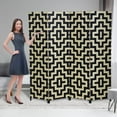 thumbnail image 1 of 4-Panel Room Dividers and Folding Privacy Screens Partition Walls Wooden Portable Freestanding Privacy Wall Divider, Diamond, 1 of 7
