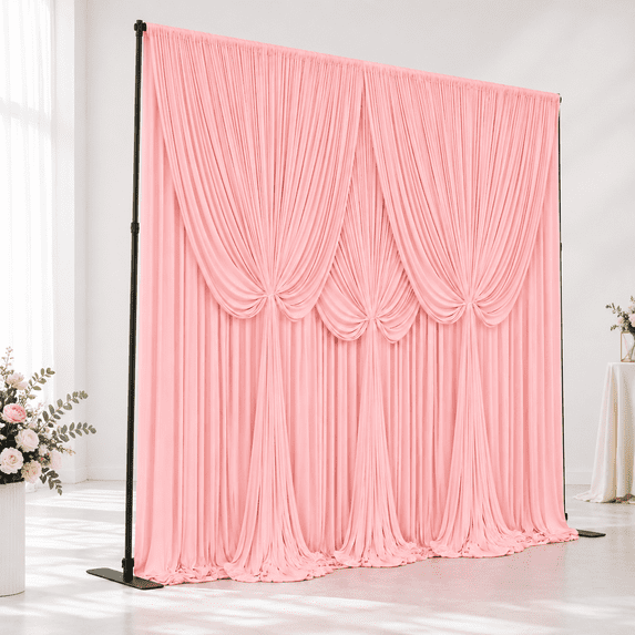 Drop Sept 4 Panels Blush Pinkdrop Curtafor Wedding Party Wrinkle Freedrops ...