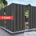 4 Panels Waterproof Outdoor Curtains Patio Privacy Protection & Light