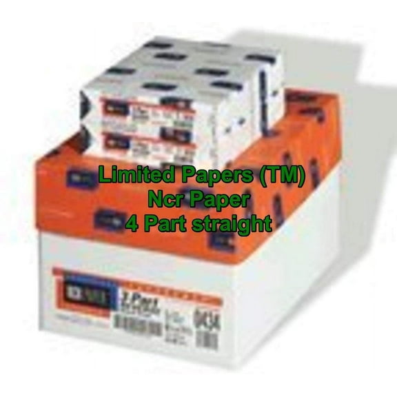 4 Part Letter Size Straight Collated NCR Paper - 5925/01924, Appleton (20)