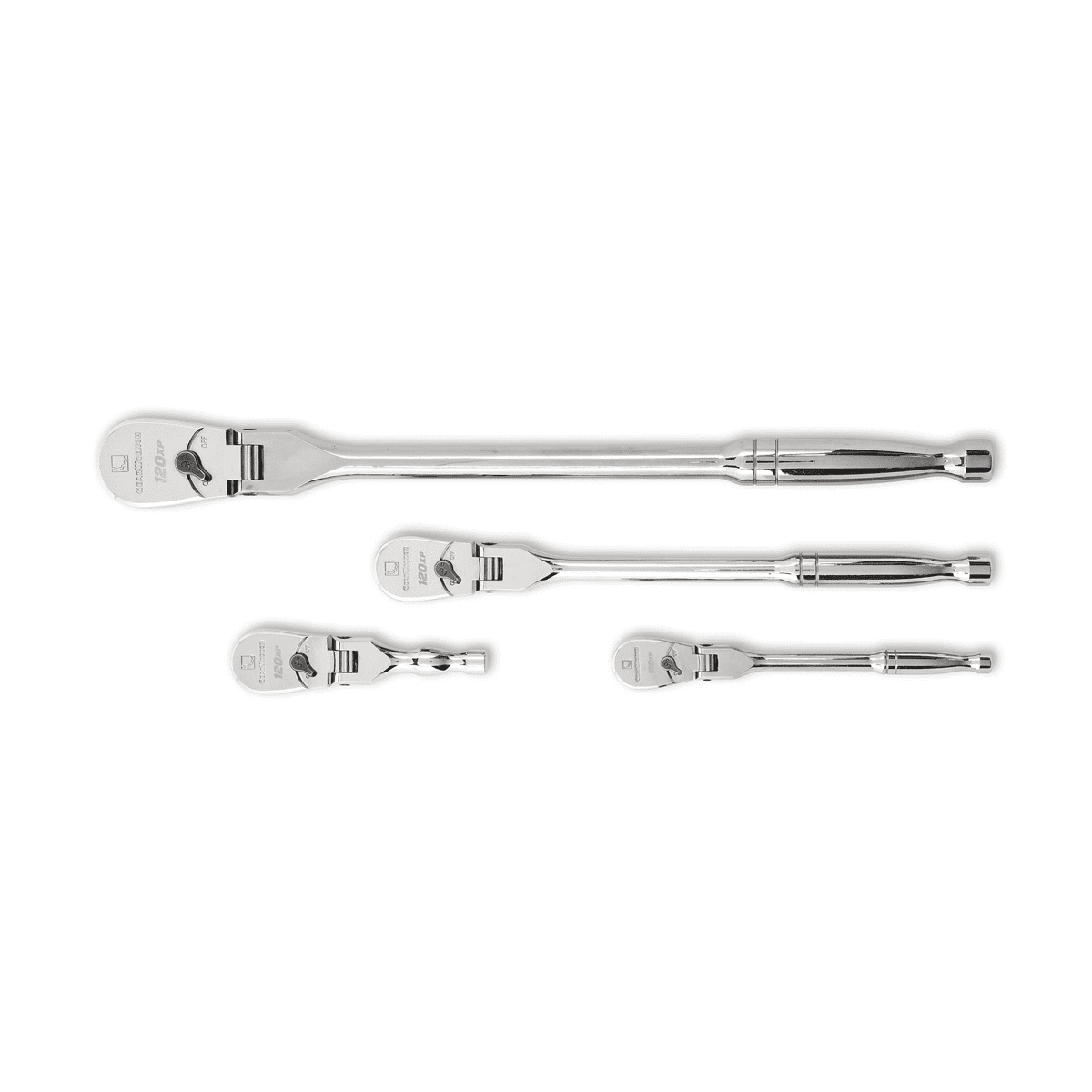 4 Pc. 1/4″, 3/8″ & 1/2″ Drive 120XP™ Flex Head Teardrop Ratchet Set ...