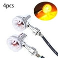thumbnail image 1 of 4 Pc 12V Universal Motorcycle Cat Eye Turn Signal Indicator Light Amber Lamp 12V, 1 of 7