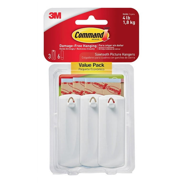 3M Command Silver Picture Hanger 8 lb 1 pk 3M Command Silver Picture Hanger 8 lb 1 pk