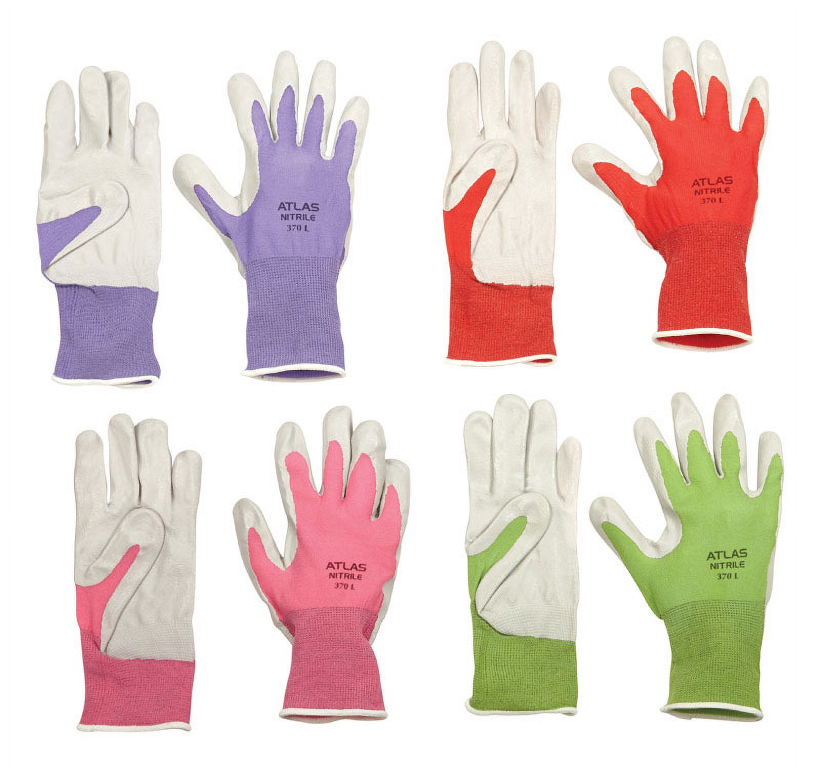4 Pc, Atlas Unisex Indoor/Outdoor Coated Gloves Assorted L 1 Pair ...