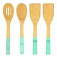 thumbnail image 1 of 4 Pc Bamboo Spoon Spatula Wooden Set Kitchen Utensil Cooking Mix Non-Stick Tools, 1 of 3