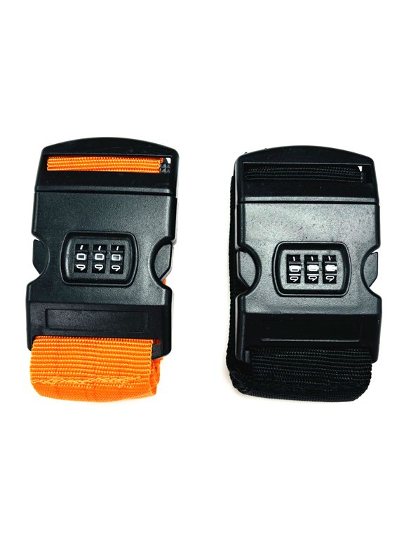 4 Pc Combination Lock Luggage Strap Packing Belt Suitcase Baggage Backpack Bag