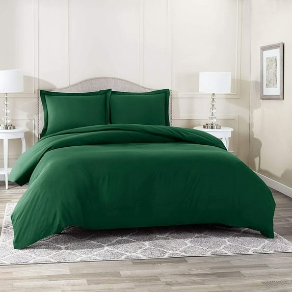 4 Pc Cotton Sheet Set - Egyptian Cotton Sheet Set - Cotton Flat Sheet - Cotton Fitted Sheet - Cotton Pillowcase - Ultra Soft Luxurious Bedding Set -(Green/Olympic Queen)