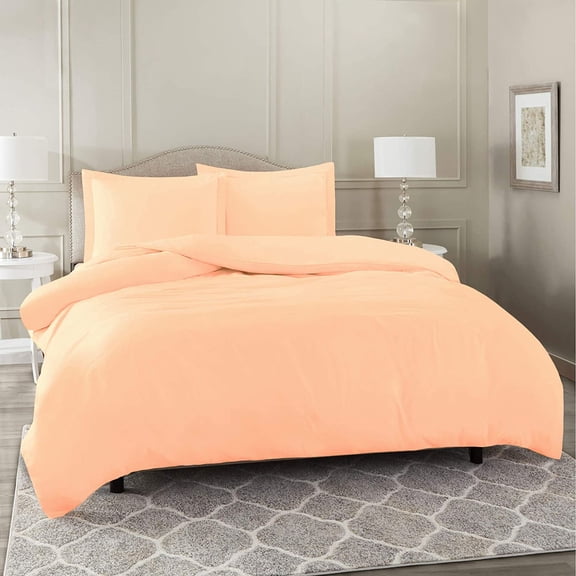 4 Pc Cotton Sheet Set - Egyptian Cotton Sheet Set - Cotton Flat Sheet - Cotton Fitted Sheet - Cotton Pillowcase - Ultra Soft Luxurious Bedding Set -(Peach/Cal King)