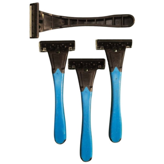 4 Pc Disposable Razors With Pivoting Heads And Triple Blades
