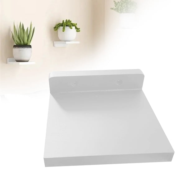 4 Pc Floating Shelves for Wall, Wall Mounted Wood Shelf, Small Decor Shelf, Rustic Display Ledge, Storage Display Wall Shelves for Home Decor, Home Wall Organizer for Bedroom, Living Room, White