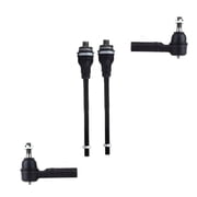4 Pc Front Inner & Outer Tie Rod Ends Steering Kit Fits Passenger and Driver Side Fits select 2001-2010 CHEVROLET SILVERADO, 2001-2010 GMC SIERRA