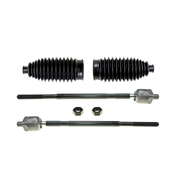 4 Pc Front Inner Tie Rod Ends w/ Rack and Pinion Bellow Boots Passenger Driver Steering Kit Fits select: 1998-2001 NISSAN ALTIMA