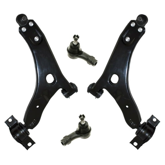 4 Pc Front Outer Tie Rod Ends Lower Control Arm & Ball Joints Left Right Side Suspension Kit Fits select: 2000-2004 FORD FOCUS