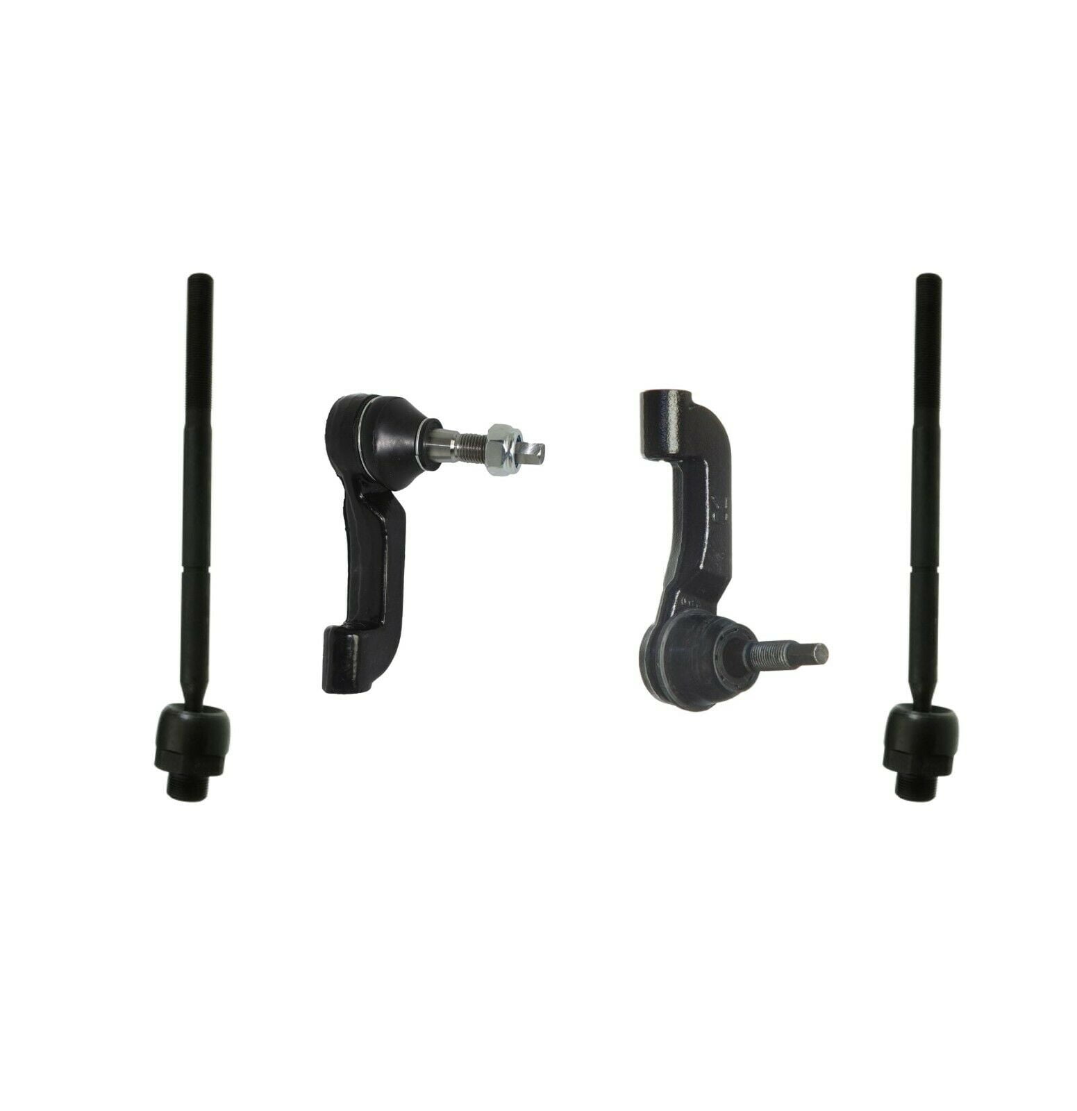 4 Pc Front Outer and Inner Tie Rod Ends Passenger and Driver Side Steering Kit Fits select: 2002-2005 JEEP LIBERTY