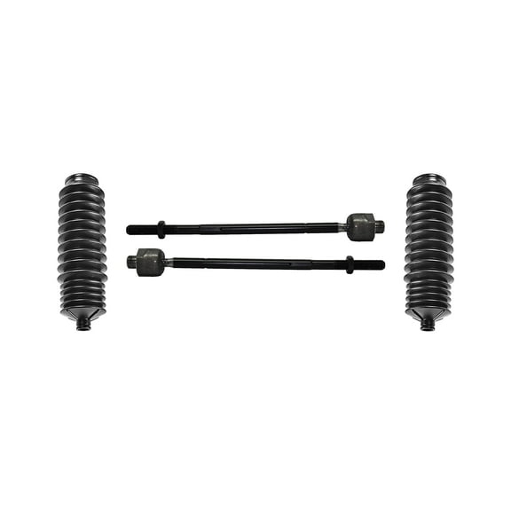4 Pc Front Steering Kit Inner Tie Rod Ends with Rack & Pinion Bellow Boots Fits Buick Rendezvous/Buick Terraza/Chevrolet Uplander