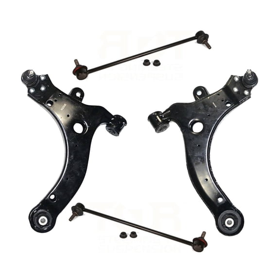 4 Pc Front Suspension Kit Lower Control Arms with Ball Joints Passenger & Driver Side, Sway Bar End Link Fits select: 2004-2008 PONTIAC GRAND PRIX, 2008 BUICK ALLURE