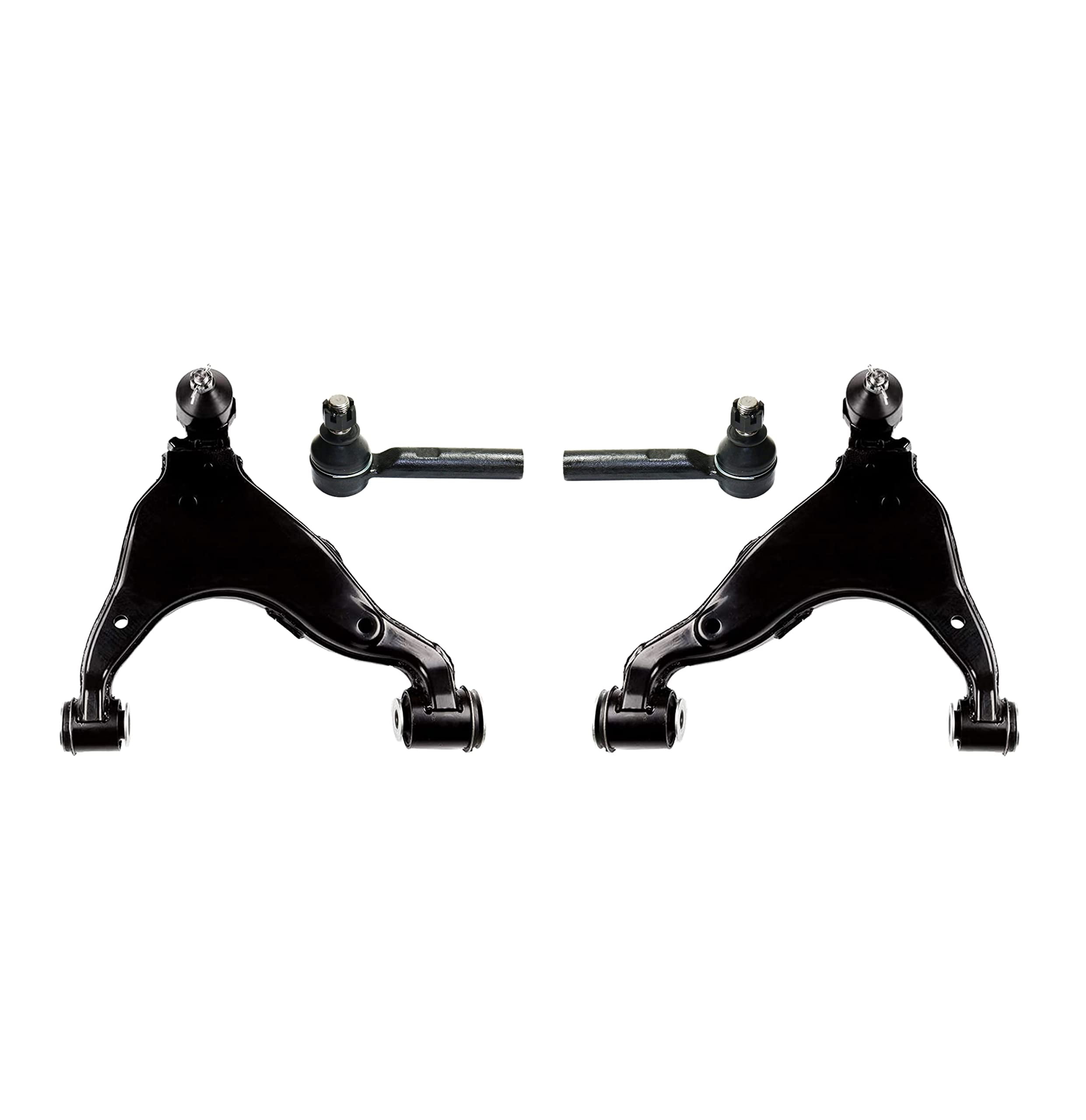 4 Pc Front Suspension Kit Lower Control Arms & Outer Tie Rod Ends
