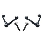 4 Pc Front Upper Control Arms with Ball Joints Assembly + Outer Tie Rod Ends, Suspension Kit Fits Ford Crown Victoria/Lincoln Town Car/Mercury Grand Marquis