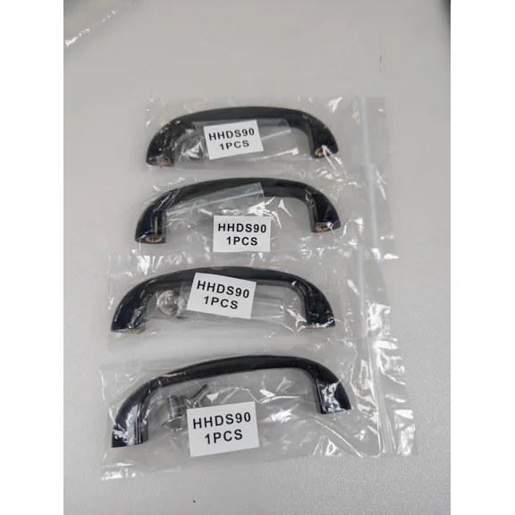 4 Pc-Hhds90 | Aluminum Extrusion Handles - Tapped | Misumi Polycarbonate (Black)