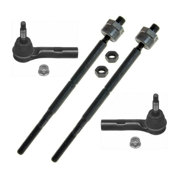4 Pc Inner Outer Tie Rods Steering Kit Fits select: 2005-2006 CHRYSLER 300C, 2006-2010 DODGE CHARGER