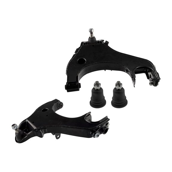 4 Pc Lower Control Arms with Ball Joints + Upper Ball Joints, Front Suspension Kit Fits Nissan Frontier 1998 4WD 2.4L L4/Frontier 4WD 2.4L L4; 3.3L V6/Frontier 3.3L V6