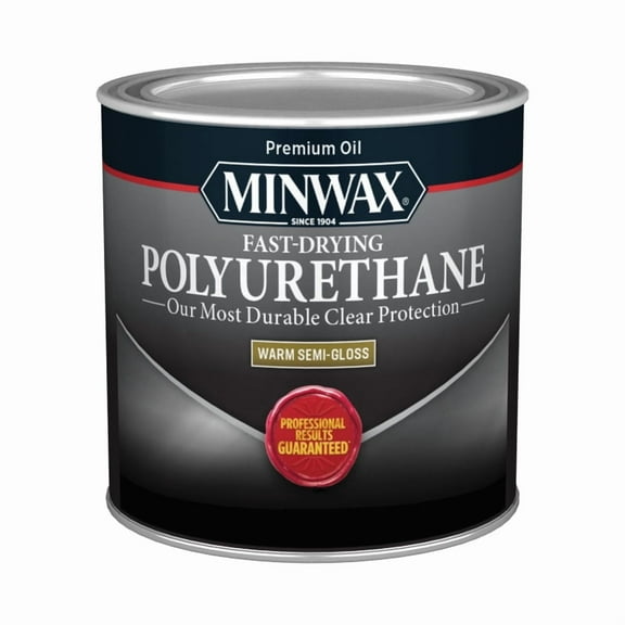 4 Pc, Minwax Semi-Gloss Clear Oil-Based Fast-Drying Polyurethane 0.5 Pt
