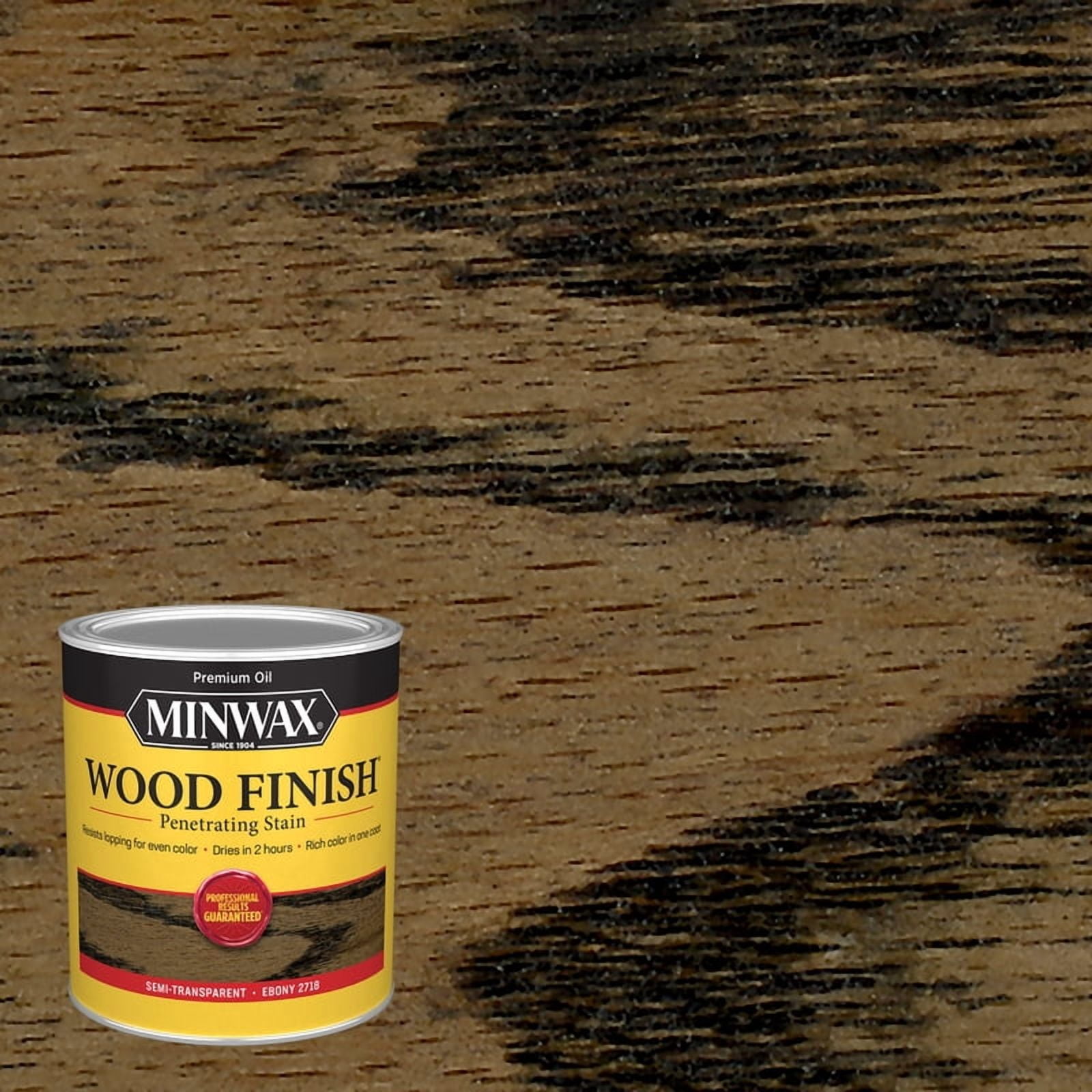 4 Pc, Minwax Wood Finish Semi-Transparent Ebony Oil-Based Penetrating ...