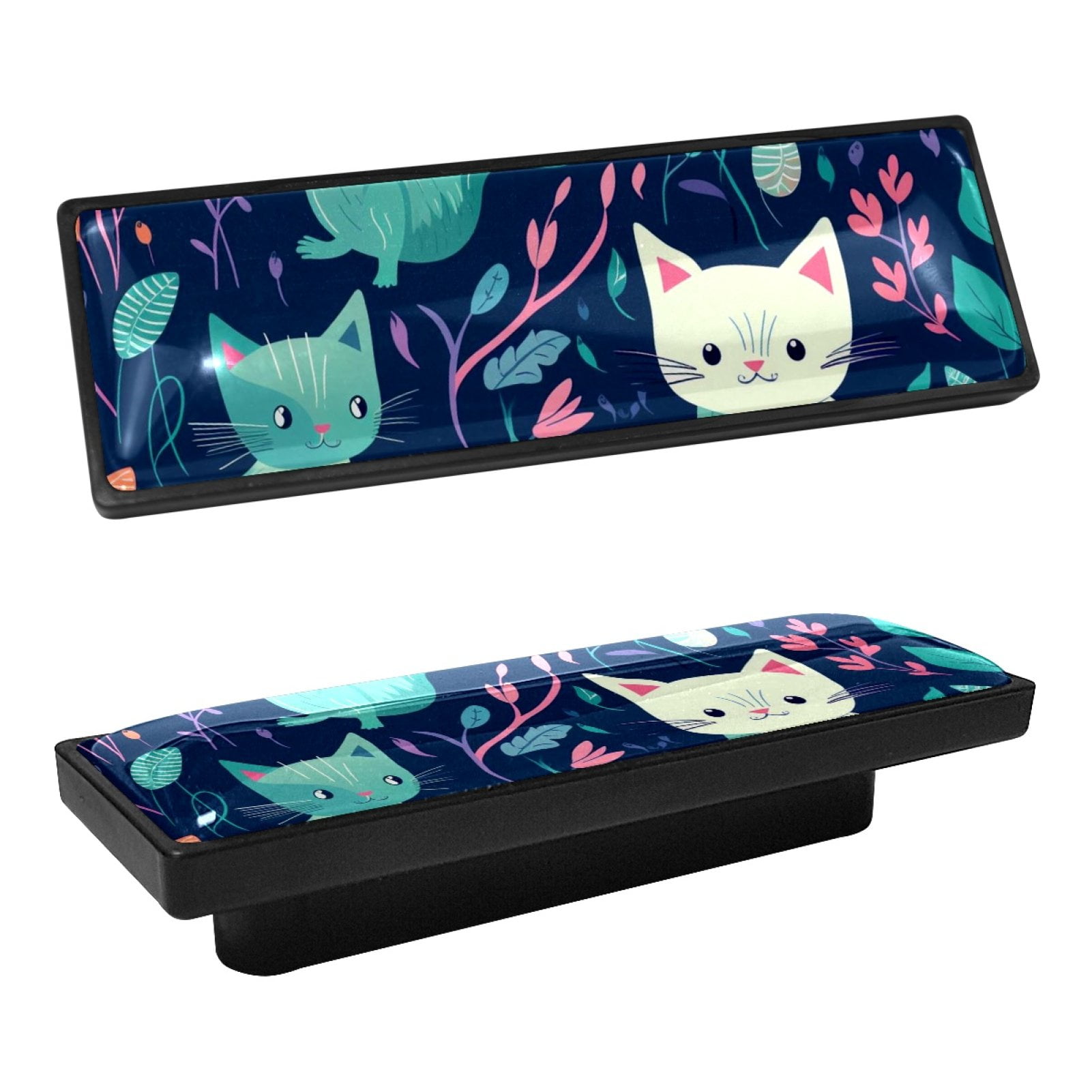 4Pc,Rectangle Dresser Drawer Knobs,Kitchen Handles for