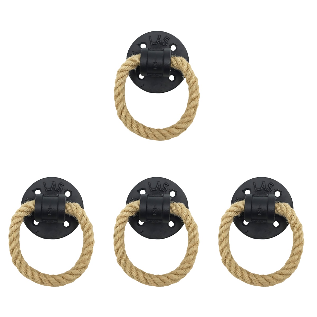 4 Pc Rope Pull Ring Drawer Knob Handle Kitchen Cabinets Door Front ...