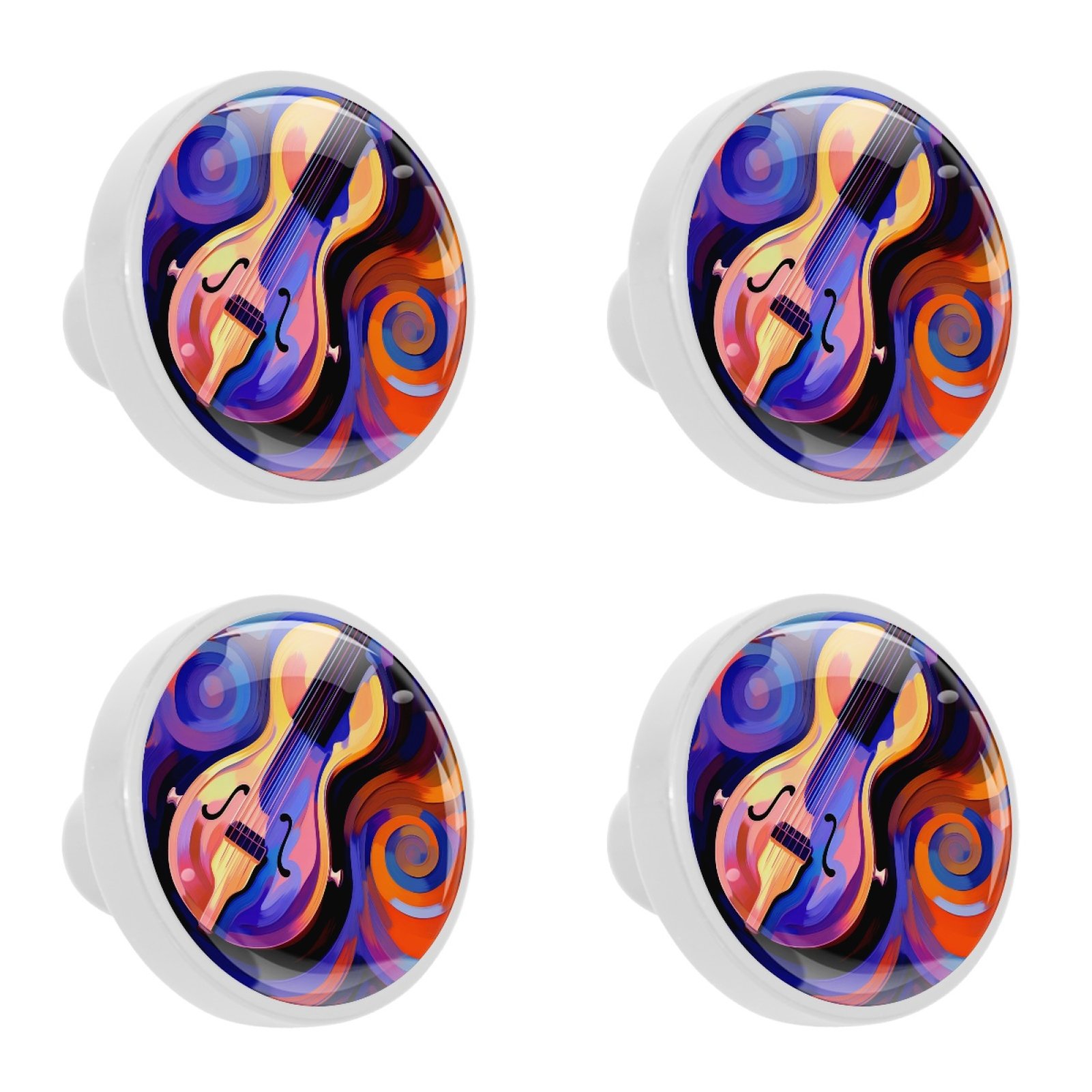 4-Pc,Round Kitchen Cabinet Handles,Knobs for Cabinets and Drawers ...