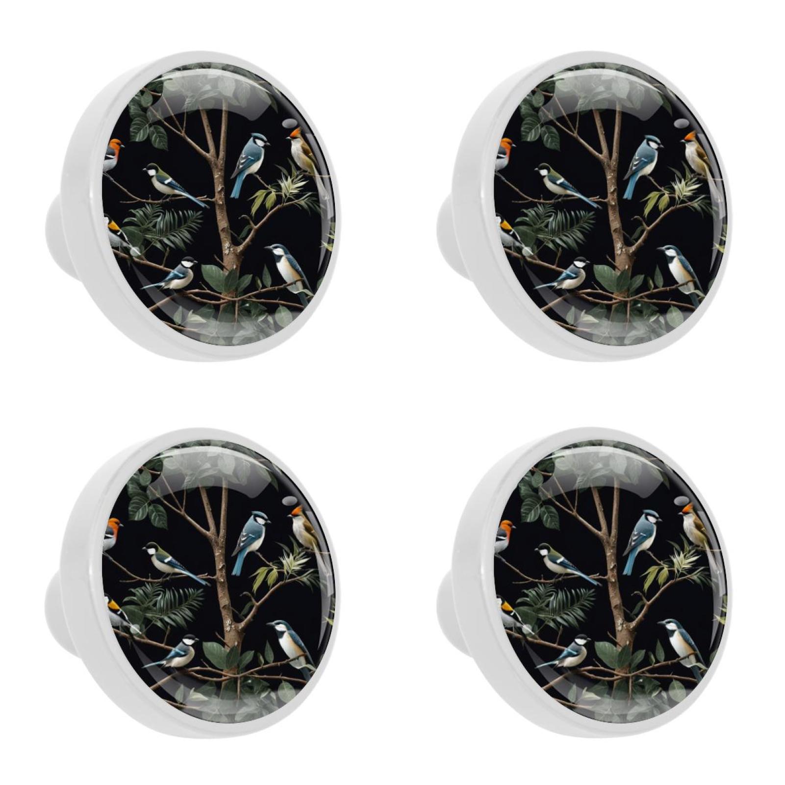 4Pc,Round Kitchen Handles,Knobs for and Drawers