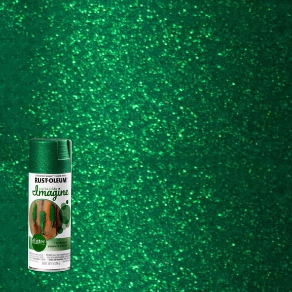4 Pc, Rust-Oleum Imagine Glitter Kelly Green Spray Paint 10.25 Oz