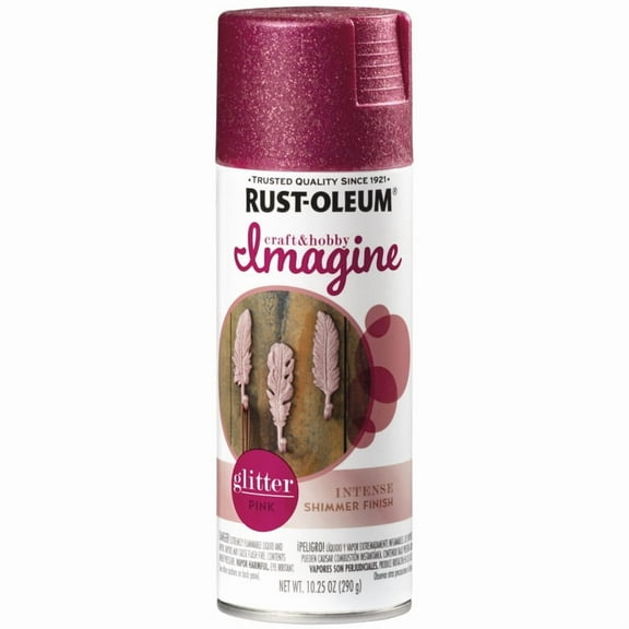 4 Pc, Rust-Oleum Imagine Glitter Pink Spray Paint 10.25 Oz