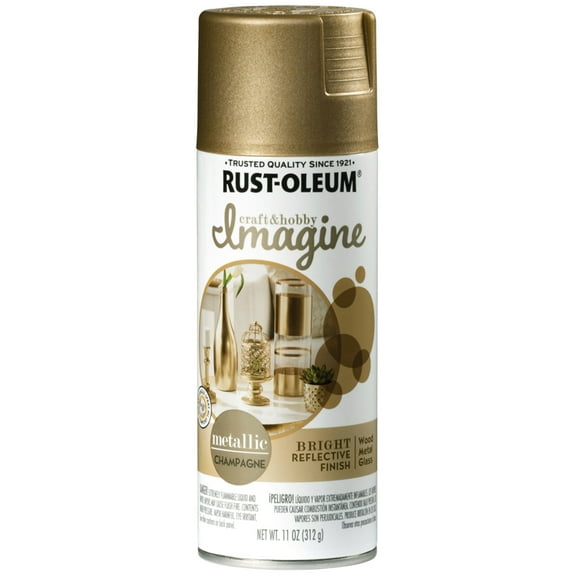 4 Pc, Rust-Oleum Imagine Metallic Champagne Spray Paint 11 Oz