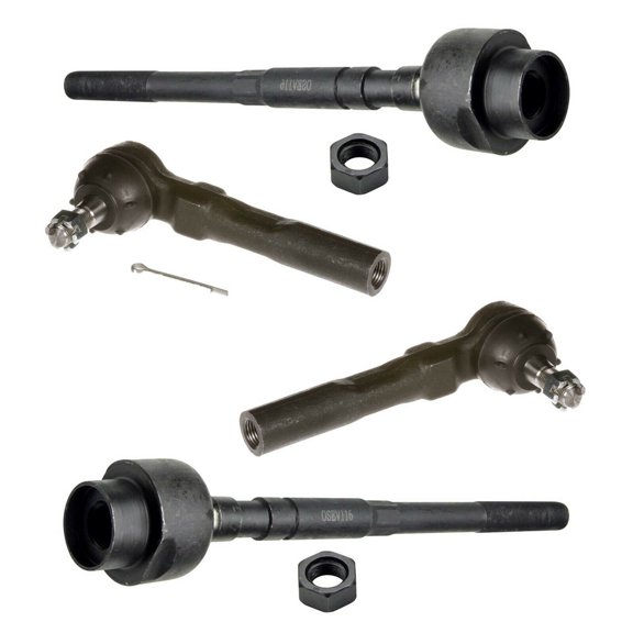 4 Pc Set Front Driver and Passenger Inner & Outer Tie Rods Fits select: 2003-2005 CHEVROLET CAVALIER, 2001-2002 CHEVROLET CAVALIER BASE/CNG