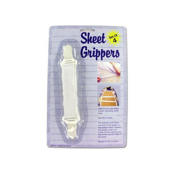 4 Pc Sheet Grippers Bed Mattress Cover Straps Fasteners Elastic Suspender Clips