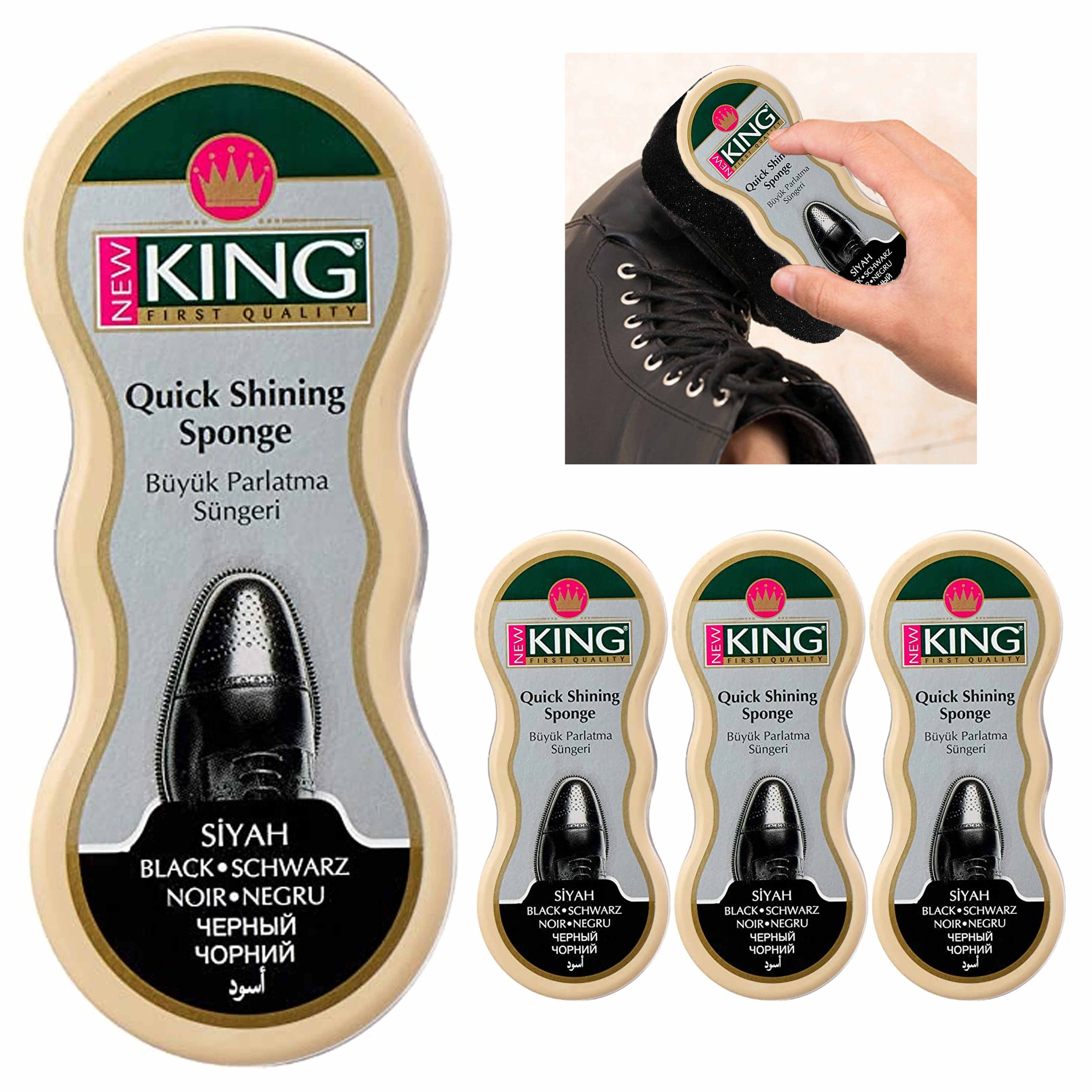 AllTopBargains 4 PC Shoe Polish Shine Sponge Cleaning Protector Leather Care Boots All Colors !