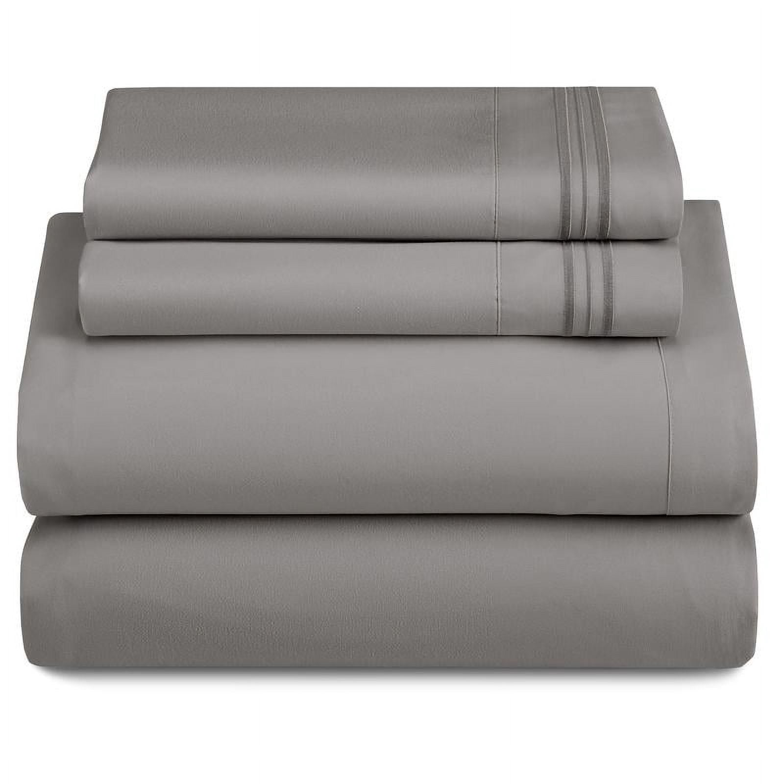 4 Pc Solid Bed Sheets - Brushed Microfiber 16 Inches Deep Pocket Sheets ...