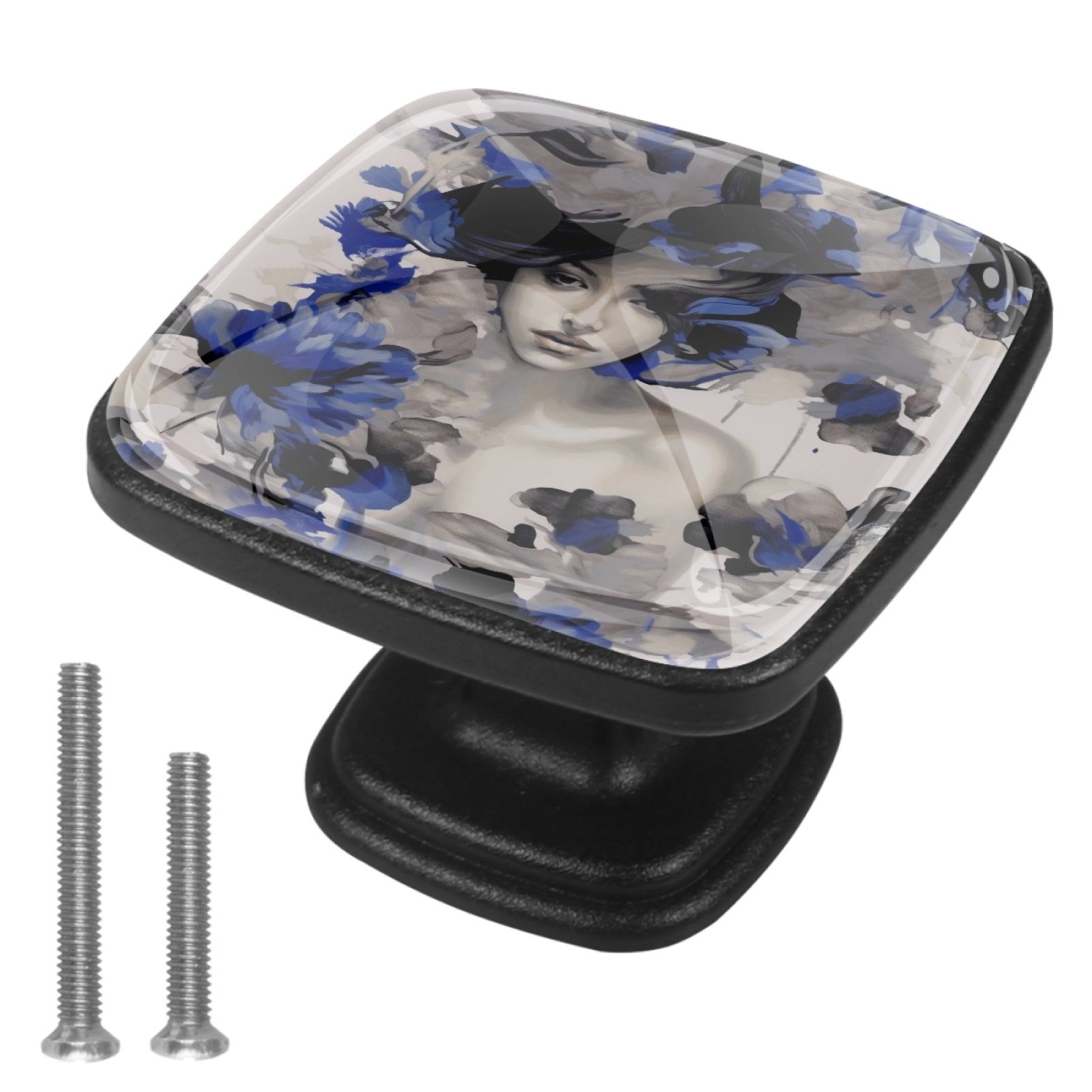 4-Pc,Square Kitchen Cabinet Handles,Knobs for Cabinets and Drawers ...