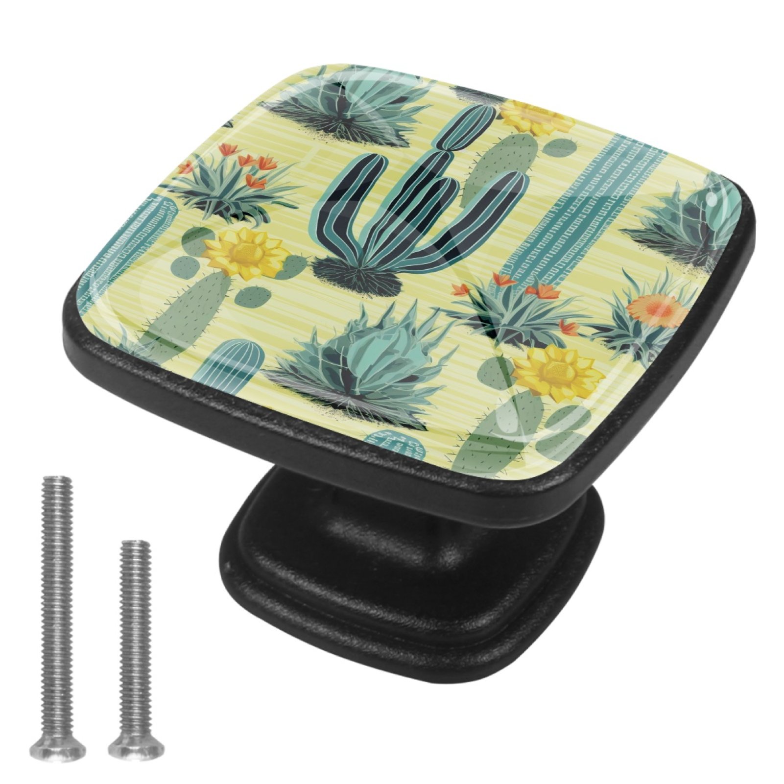 4-Pc,Square Kitchen Cabinet Handles,Knobs for Cabinets and Drawers ...