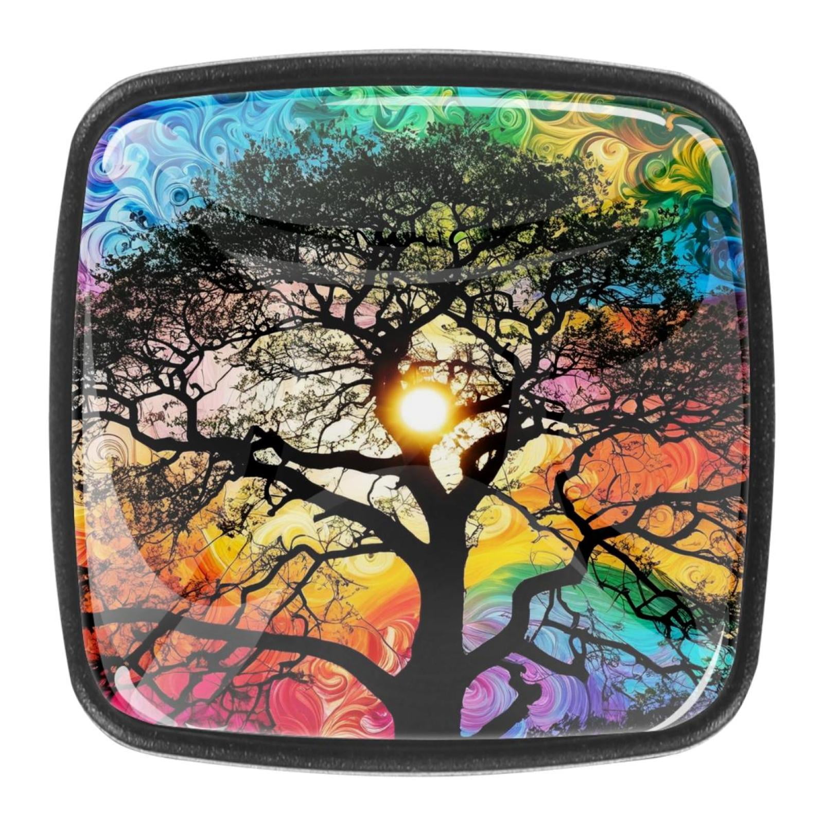 4-Pc,Square Kitchen Cabinet Handles,Knobs for Cabinets and Drawers ...