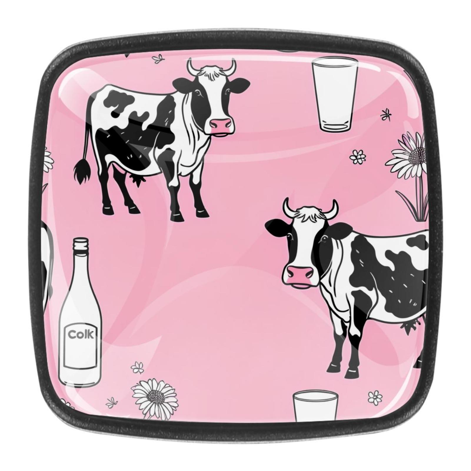 4Pc,Square Kitchen Knobs and Door Handles