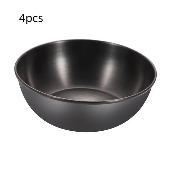 4 Pc Stainless Steel Dipping Bowls Set - Small Condiment Dishes for Sushi Sauce Soy Sauce Ketchup - Mini Appetizer Cups for Snacks Seasoning - Flat Bottom Serving Bowls for Kitchen Dining Home Party