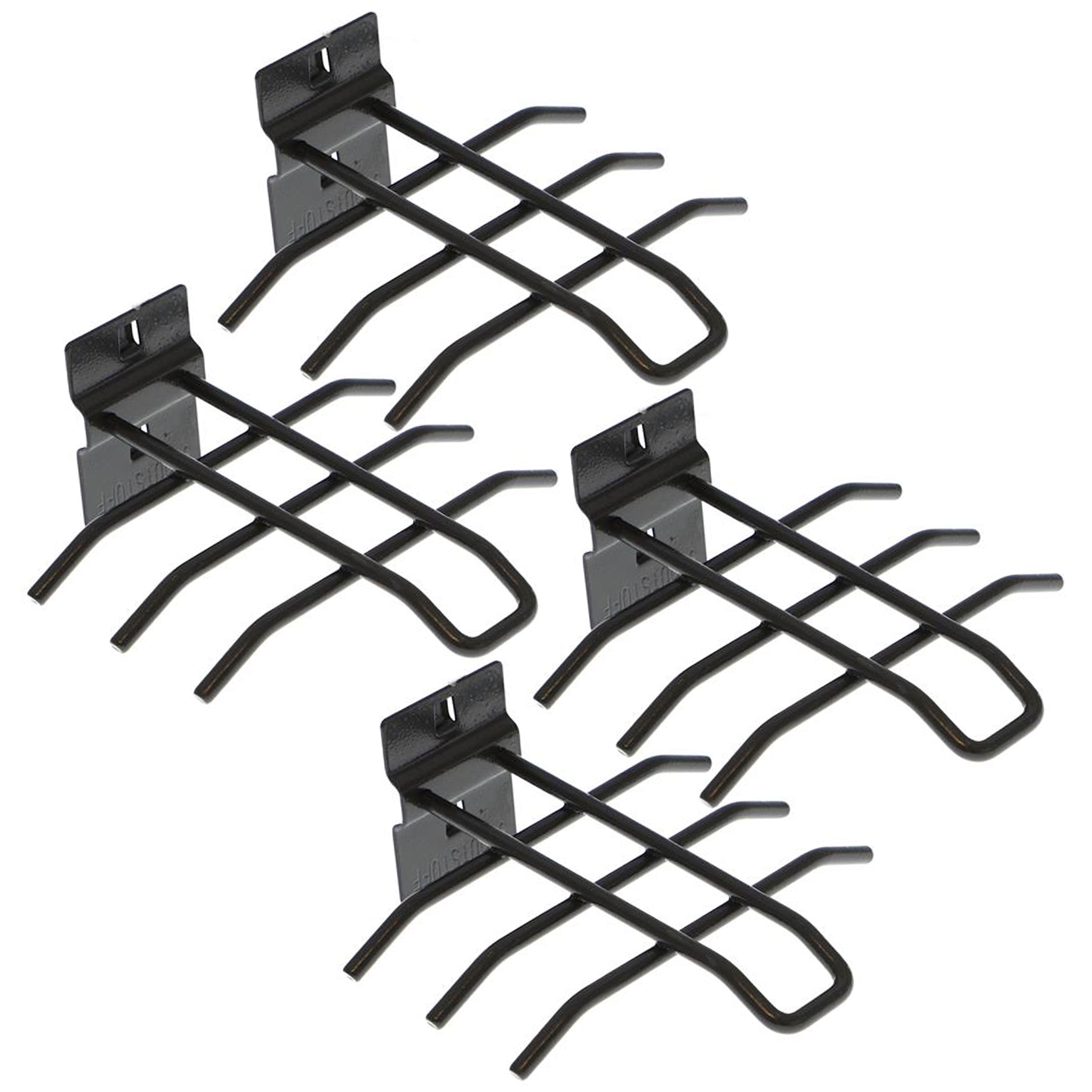 4 Pc Steel Tool Rack Wall Mount Bar Shelf Holder Hang