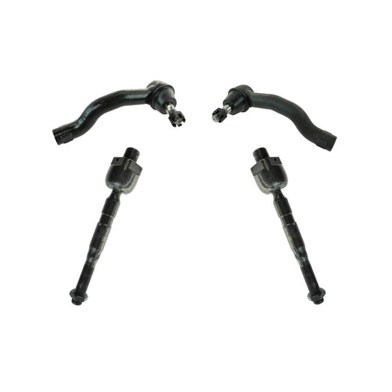 4 Pc Steering Kit Front Outer & Inner Tie Rod Ends Fits Left Right Side Fits select: 2005-2019 NISSAN FRONTIER, 2005-2012 NISSAN PATHFINDER