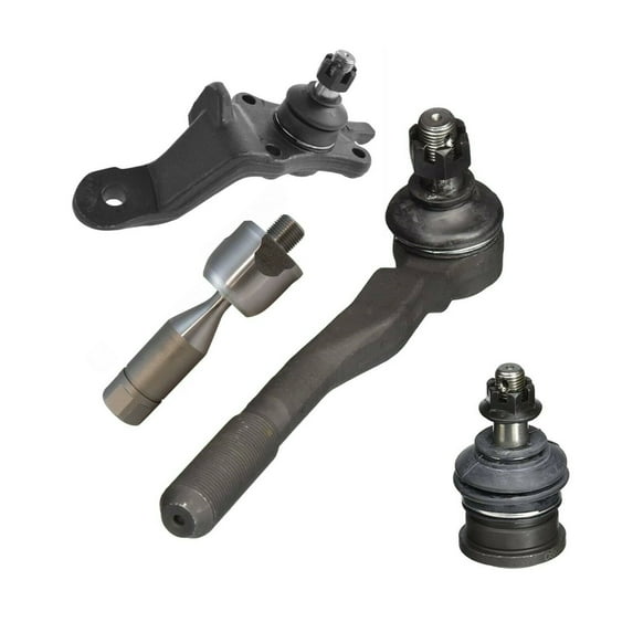4 Pc Suspension Front Passenger Side Kit Outer Inner Tie Rode Ends Upper Lower Ball Joints Fits select: 1996-2002 TOYOTA 4RUNNER