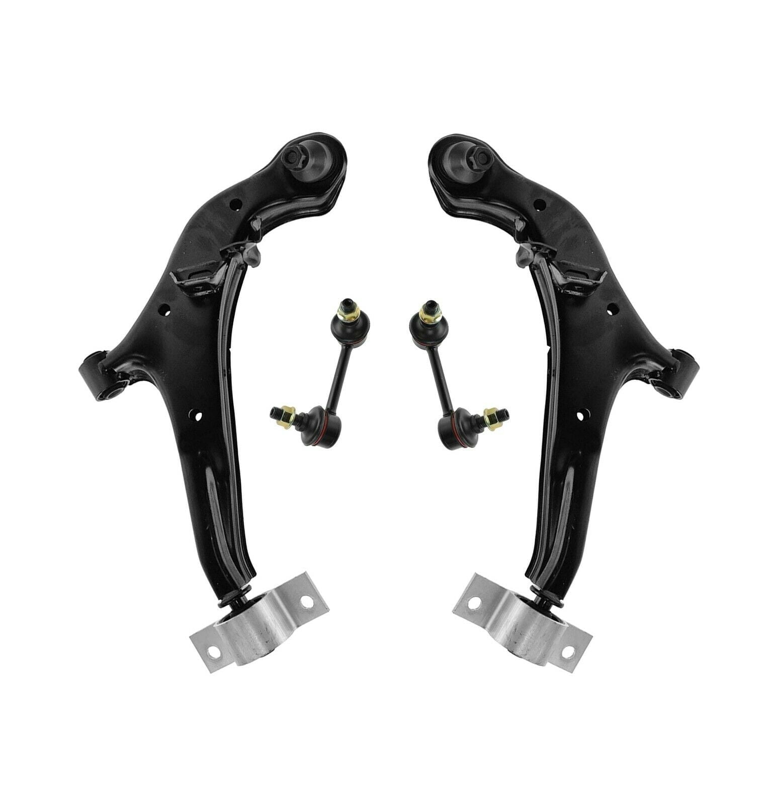 4 Pc Suspension Kit Lower Control Arms with Ball Joints + Front Sway ...