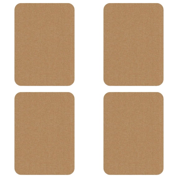 4 Pc Tan Sofa Repair Patch, Self Adhesive Linen Fabric Patch for Couch Upholstery, Furniture, Chair, Car Seat, Bags and Fabric Tears, 4.3 x 6.3 Inch