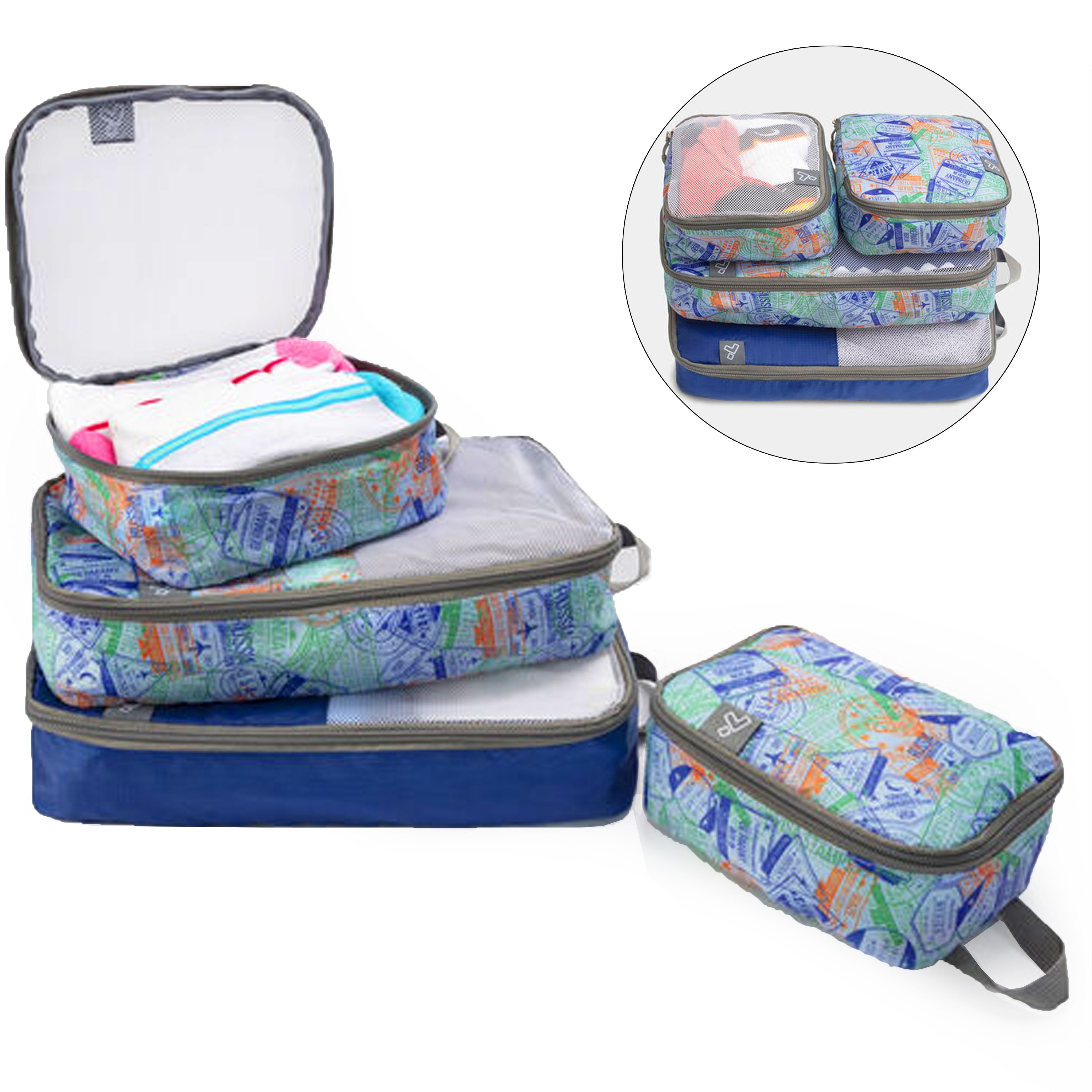 4 Pc Travelon Soft Packing Organizer Toiletry Makeup Cosmetic Bag