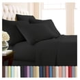 thumbnail image 1 of 4-Pc Twin XL Sheets Set, 21" Deep Pocket Sheet Set, Premium Bedding, Microfiber Sheets, Deep Pocket Twin XL Fitted Sheet, Black Pillow Cases Standard Size Set of 2, Black, 1 of 9